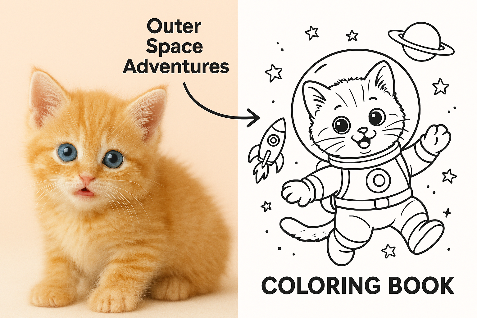 Kids Outer Space Coloring Page